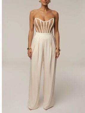 JLuxLabel Ivory Cassis Braided Corset